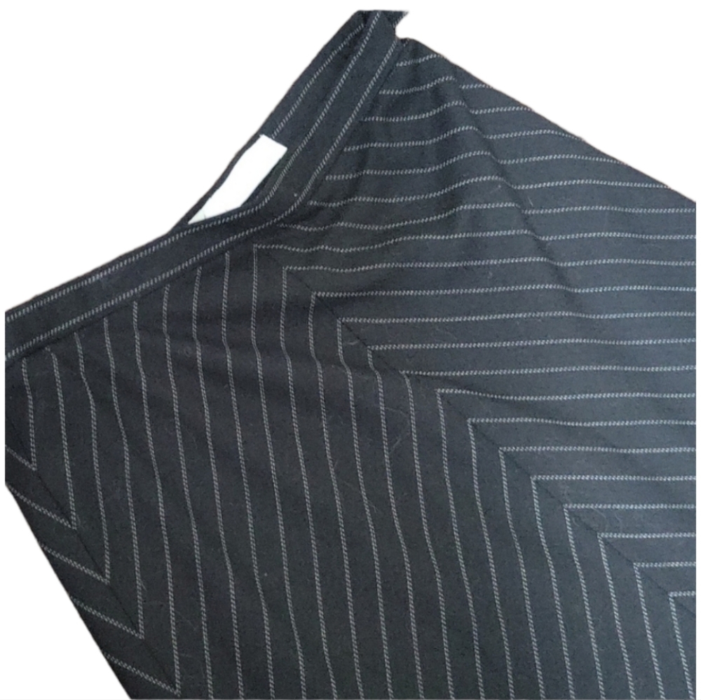 Escada Navy Pinstripe A-Line Skirt - Picture 3 of 8